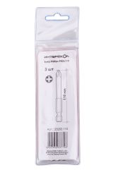 Бита ИНТЕРСКОЛ PH2, 110 мм хвостовик 1/4", 3 шт. (25202.110)