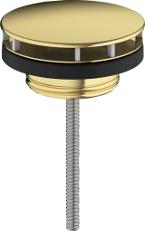 Донный клапан для раковины hansgrohe незапираемый 50001990, полированное золото