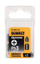 Биты ударные DEWALT IMPACT DT7995T, Torsion Ph3, 25 мм, 5 шт.