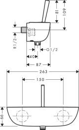 Смеситель для душа hansgrohe PuraVida внешнего монтажа 15672400, белый/хром