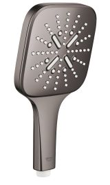 Ручной душ GROHE Rainshower SmartActive 130 Cube, 8,5 л/мин, 3 режима, темный графит глянцевый (26582A00)