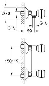 Смеситель для душа GROHE Supra, хром (26317000)