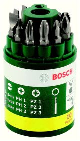 Набор бит Bosch, 9 бит 25 мм+универсальный магнитный держатель (2607019454)