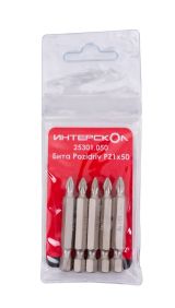 Бита ИНТЕРСКОЛ PZ1, 50 мм хвостовик 1/4", 5 шт. (25301.050)