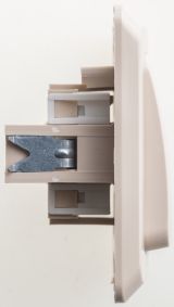 Выключатель 1-клавишный с самовозвратом Systeme Electric (Schneider Electric) Etude, кремовый KC10-001K