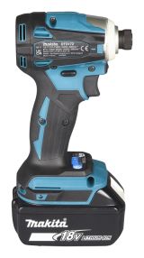 Аккумуляторный ударный шуруповерт Makita LXT, 18 В, 170 Нм, 3400 об/мин, 1/4", без АКБ и ЗУ, в кейсе MakPac, DTD153ZJ