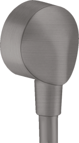 Шланговое подключение hansgrohe FixFit E без клапана обратного тока 27454340, шлифованный черный хром