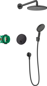 Душевая система hansgrohe Raindance S 240 1jet скрытого монтажа с термостатом 27959670, матовый черный