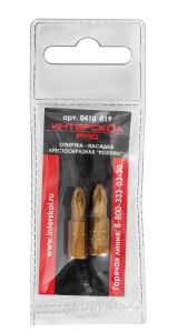 Бита ИНТЕРСКОЛ PZ2, 25 мм HEX, 2 шт. (0410.019)