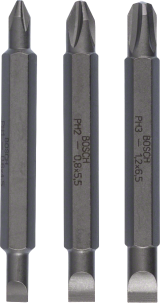 Биты двухсторонние для шуруповертов Bosch PH/SL 2607001746, XH, 60 мм, 3 шт.