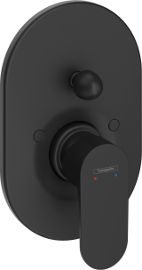 Внешняя часть смесителя для ванны hansgrohe Rebris S скрытого монтажа 72449670, матовый черный