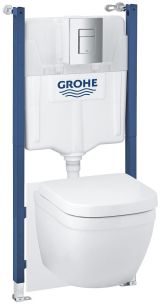 Комплект инсталляции GROHE Solid 5 в 1 с унитазом (39890000)