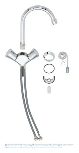 Смеситель для раковины GROHE Costa S, хром (21338001)