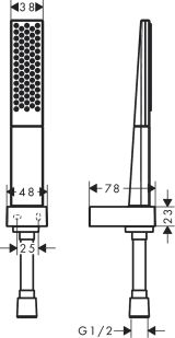Душевой набор hansgrohe Rainfinity 100 1jet с держателем и шлангом 125 см 26857000, хром