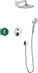 Душевая система hansgrohe Crometta S 240 1jet скрытого монтажа со смесителем 27958000, хром