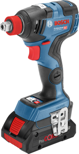 Аккумуляторный ударный гайковерт Bosch GDX 18V-200 C, 200 Нм, 3400 об/мин, 4000 уд/мин, с 2 АКБ 5 Ач и ЗУ, в кейсе, 06019G4201