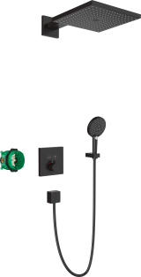 Душевая система hansgrohe Raindance E 300 1jet скрытого монтажа с термостатом 27939670, матовый черный