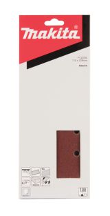 Бумага шлифовальная на липучке для шлифмашинок Makita 115х229 мм, P100, цвет красный, 10 шт., P-33205
