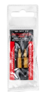 Бита ИНТЕРСКОЛ PZ1, 25 мм хвостовик 1/4", 2 шт. (0410.018)