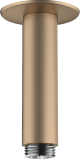 Душевой кронштейн hansgrohe потолочный 100 мм 27479140, шлифованная бронза