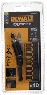 Бита DEWALT PH2,PZ2,PZ3,T15,T30,SL6, 25 мм, шестигранный (HEX), 10 шт. (DT70518T-QZ)