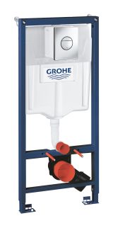 Инсталляция для подвесного унитаза GROHE Rapid SL в сборе 3-в-1, с накладной панелью Nova Cosmopolitan, хром (38860000)