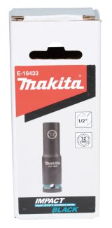 Ударная удлиненная торцовая головка Makita Impact Black 1/2" 12x81, 5 мм , E-16433