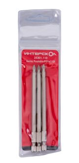 Бита ИНТЕРСКОЛ PZ1, 110 мм хвостовик 1/4", 3 шт. (25301.110)