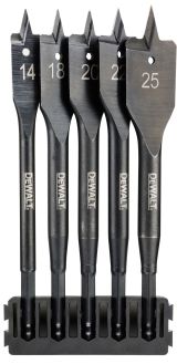 Набор перьевых сверл по дереву DEWALT DT70833, 14-25 мм, 5 шт. (DT70833-QZ)