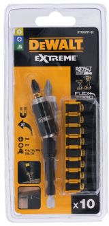 Набор бит DEWALTPH2,PZ2,T10,T15,T20,T25,T30, 25 мм HEX, 10 шт. (DT70578T-QZ)