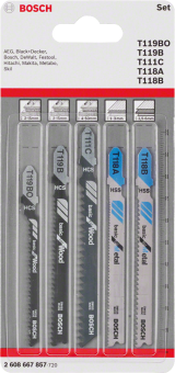 Набор пильных полотен Bosch, 5 шт., 2608667857