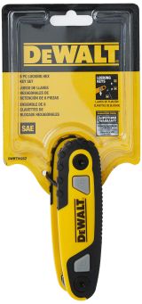 Набор дюймовых шестигранных ключей DEWALT DWHT70262M, 3/32"-1/4", 8 шт.