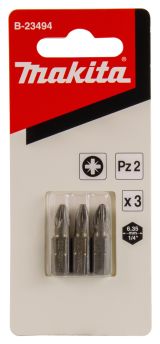 Насадка Makita PZ2, 25 мм, C-form, 3 шт., B-23494