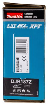 Аккумуляторная сабельная пила Makita DJR187Z, 18 В, 3000 ход/мин, 32 мм, с АКБ 3 Ач и ЗУ (PT1466)