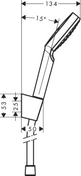 Душевой набор hansgrohe Crometta 100 1jet EcoSmart с держателем и шлангом 160 см 26569400, белый/хром