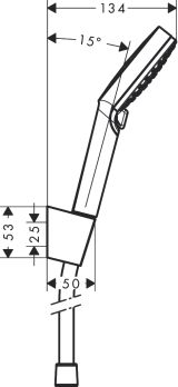 Душевой набор hansgrohe Crometta 100 2jet Vario с держателем и шлангом 125 см 26691400, белый/хром