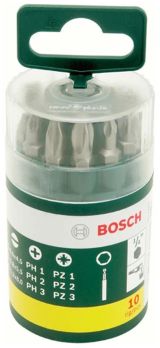 Набор бит Bosch, 9 бит 25 мм+универсальный магнитный держатель (2607019454)