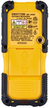 Лазерный дальномер DEWALT DWHT77200, на батарейках, 60 м