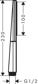 Ручной душ hansgrohe Rainfinity 100 1jet 26866140, шлифованная бронза