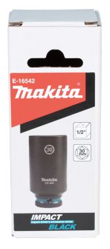 Ударная удлиненная торцовая головка Makita Impact Black 1/2" 30x81, 5 мм , E-16542