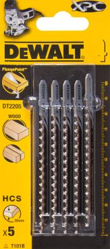 Пилка для лобзика DEWALT EXTREME PRECISION CUT, по дереву, 5 шт. (DT2205-QZ)