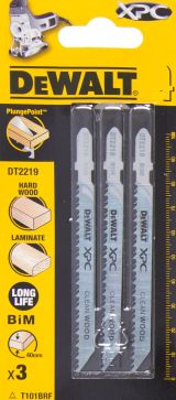 Пилка для лобзика DEWALT EXTREME PRECISION CUT DT2219, по дереву биметаллическая, BiM, 100 x 75 x 2.5 x 40 мм, T101BRF, 3 шт.