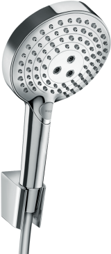 Душевой набор hansgrohe Raindance Select S 120 3jet PowderRain с держателем и шлангом 125 см 27669000, хром