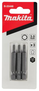 Насадка Makita HEX3.0, 50 мм, E-form (MZ), 3 шт., B-25448