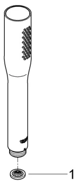 Ручной душ GROHE Euphoria Cosmopolitan Stick, 9,5 л/мин, 1 режим, хром (27400000)