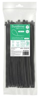 Стяжка кабельная Systeme Electric (Schneider Electric) MultiSet, 380x7.6 мм, 100 шт., черный, IMT38076B