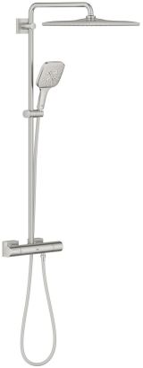 Душевая система GROHE Rainshower SmartActive 310 Cube с термостатом для душа, суперсталь (26837DC0)
