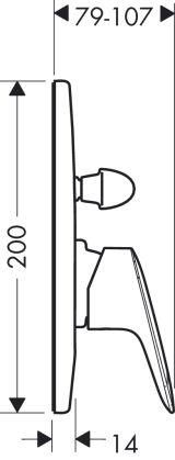 Внешняя часть смесителя для ванны hansgrohe Logis скрытого монтажа 71406000, хром