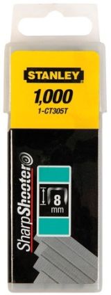 Скоба для степлера STANLEY 1-CT305T, для крепления кабеля тип Flat Narrow Crown 8 мм, x1000 шт.