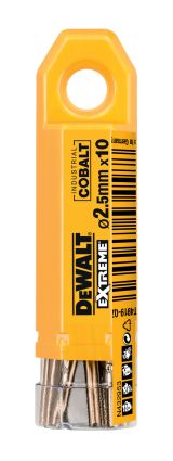 Сверло DEWALT DT4919, по металлу COBALT 5%, 2.5 x 57 x 30 мм, 10 шт.